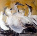 FOUS DE BASSAN - PEINTURE ANIMALIERE - divers
