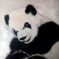 PANDA HEUREUX DE VIVRE - PEINTURE ANIMALIERE - divers